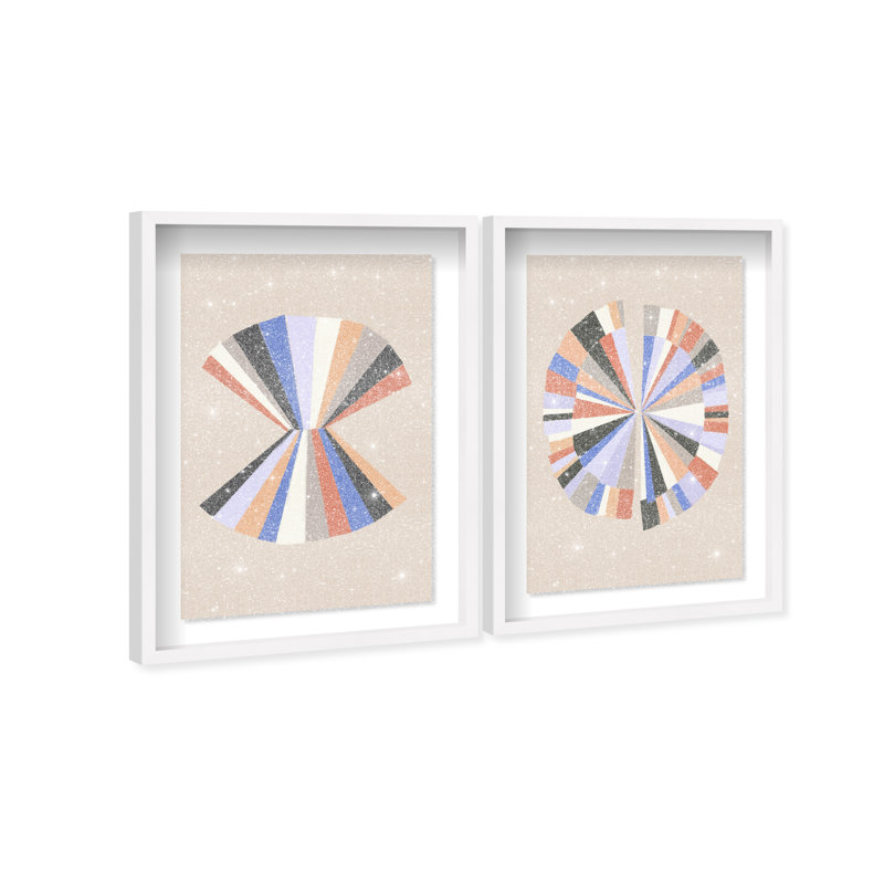 Minimally Perfect Set Shadowbox Abstract Print by Oliver Gal, Black Frame, 10 x 15, 31.5"H x 46.5"W, White Shadowbox