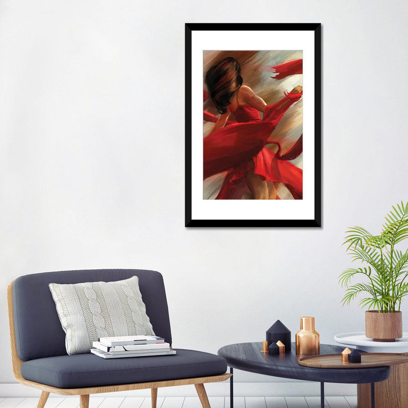 «Beauty in Motion», impression sur toile, Papier d'art encadré noir, Blanc, H 24 po x l 16 po x P 1 po