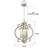 Tinnin 4-Light Farmhouse Chandeliers Lantern Adjustable Rustic Kitchen Island Cottage Candle Geometric Pendant-2096772680