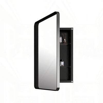 Recessed Black Metal Framed