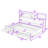 Kisor Wood Platform Bed with USB charging ports and outlets and Drawers-708738544-708738549