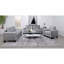 Fauteuil d'appoint rembourré en tissu gris