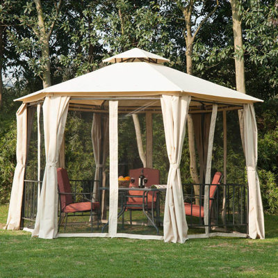 Pavillon de jardin d'extérieur en acier