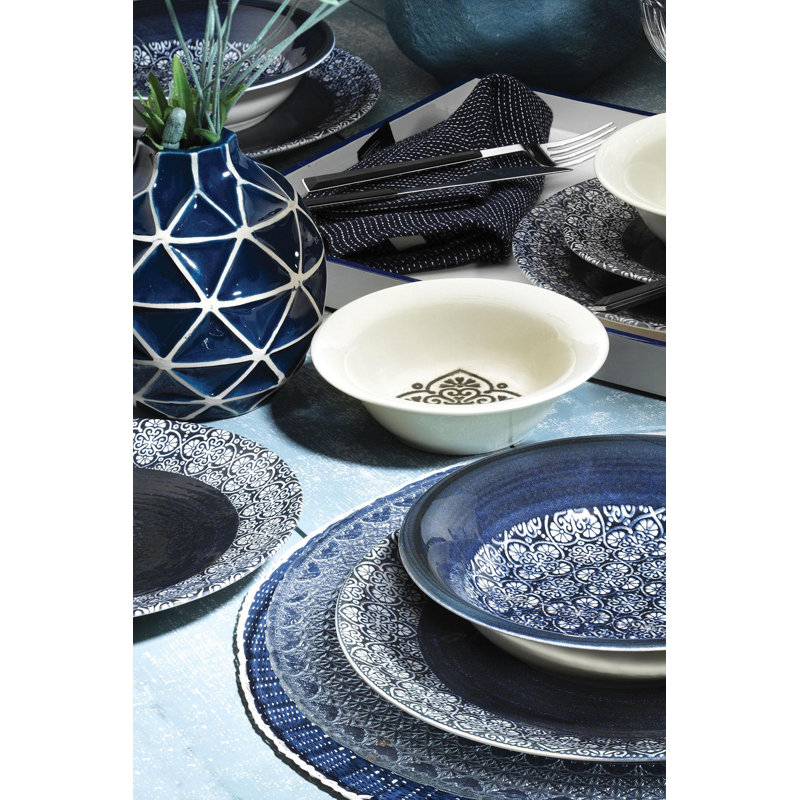 Porcelain China Dinnerware Set 24 Piece - Service for 6