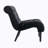 Javita 22.83'' Wide Modern Armless Accent Living Room Chair / Leisure Chair,Upholstered Fabric Button Comfortable Chair with Wooden Legs-128940708-125444563