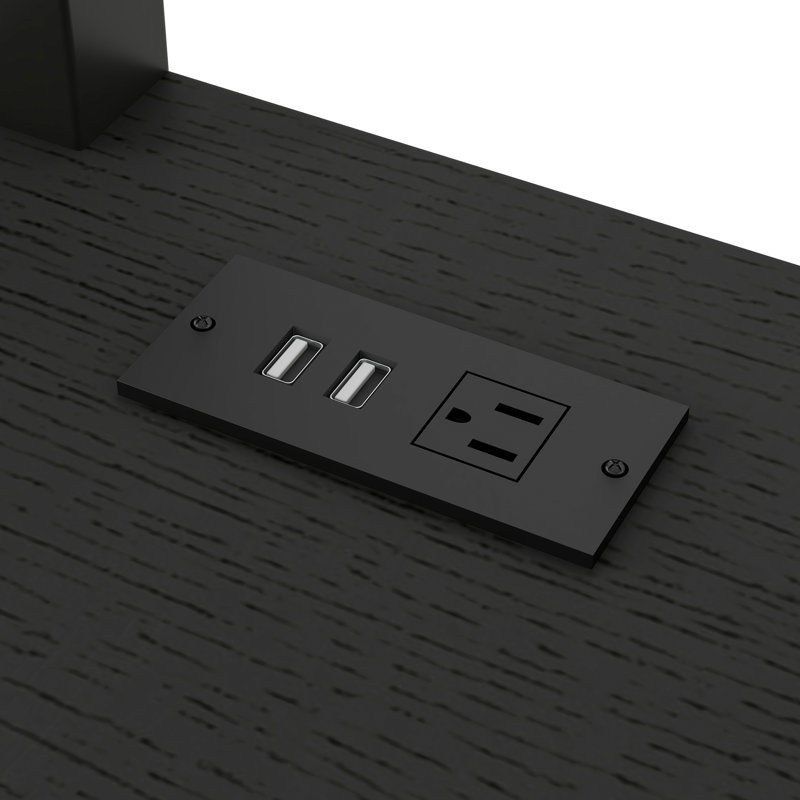 Lit superposé simple au-dessus d'un lit double en L et lit mezzanine, armoire encastrée et bureau avec port USB