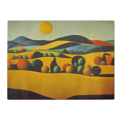 Spectacular Spring Meadow  Glass Chopping Board