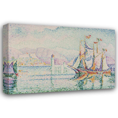 "Antibes - Morning" by  Paul Signac - Gallery Wrap Canvas Wall Art