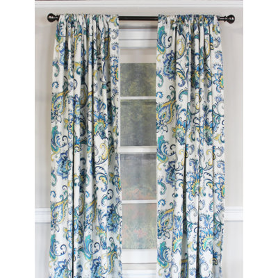 Cotton Blend Room Darkening Curtain Pair