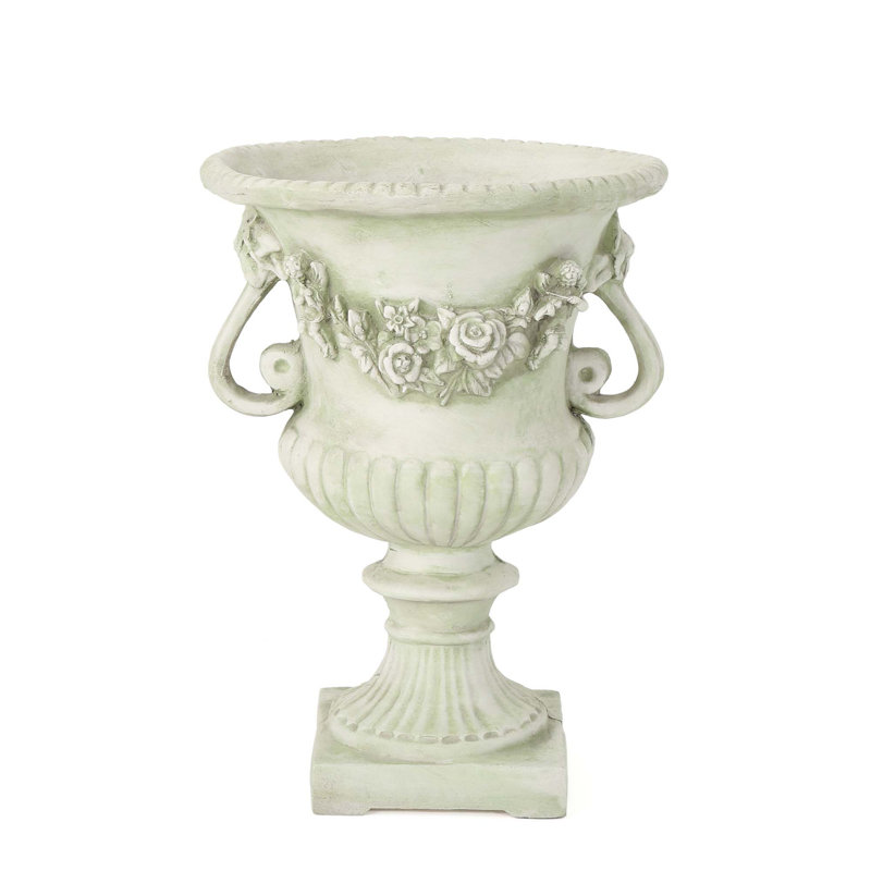 GARDEN URN PLANTER, White