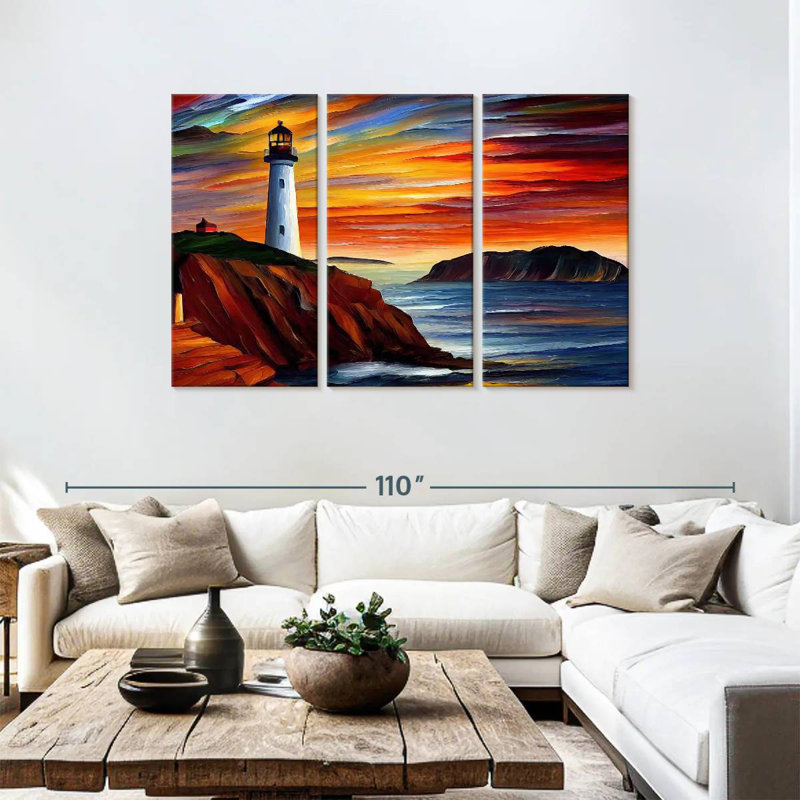 Aletra Picturesque Lighthouse, 48" H x 74" W