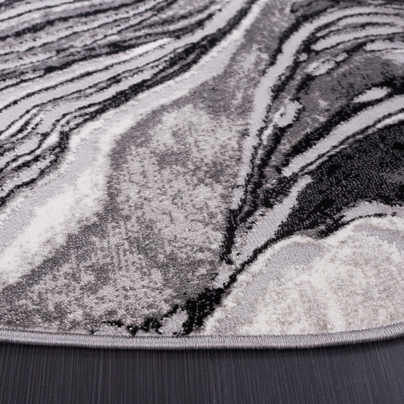 Tapis abstrait Meadow 500 Performance, Rond 6 pi 7 po