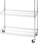 SafeRacks 18 x 36 x 72" 5 Tier Steel Wire Storage Shelving Rack w/Wheels, Silver