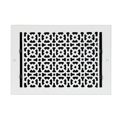 AIR SUPPLY 9"x 12" Duct Opening (Overall 10-1/2"x 13-3/4") with Detachable Steel Metal Louvre | Powder Coate