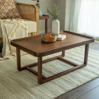 Bryan Solid Wood 40'' Wide Tray Top Coffee Table