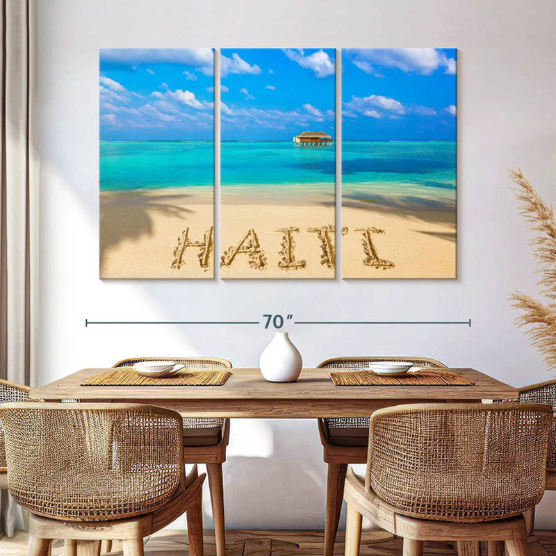Gillard, plage d'Haïti, H 42 po x l 65 po