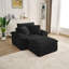 Fauteuil surdimensionné en velours côtelé de 47 po avec repose-pieds-1162879357