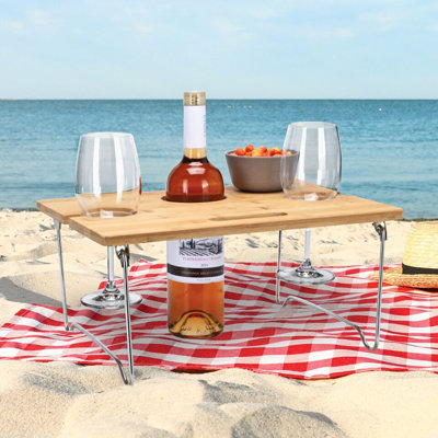 Analilia Solid Wood Tabletop Wine Bottle Rack
