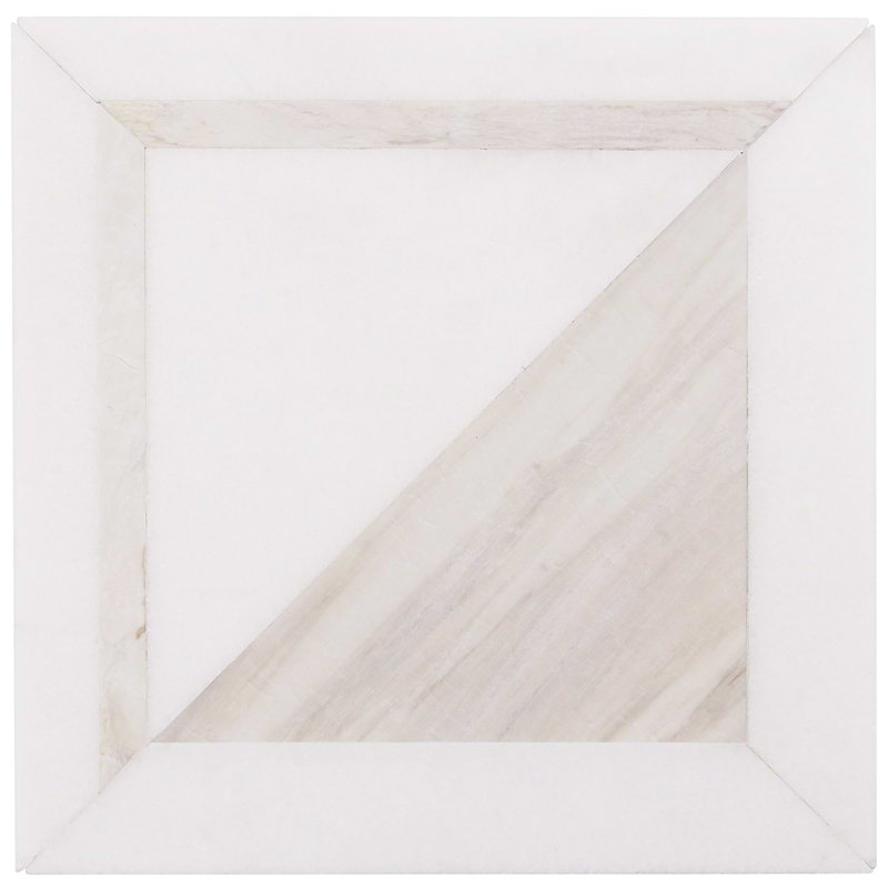 GeoMarble 8.5" Square Polished Marble Mosaic Tile