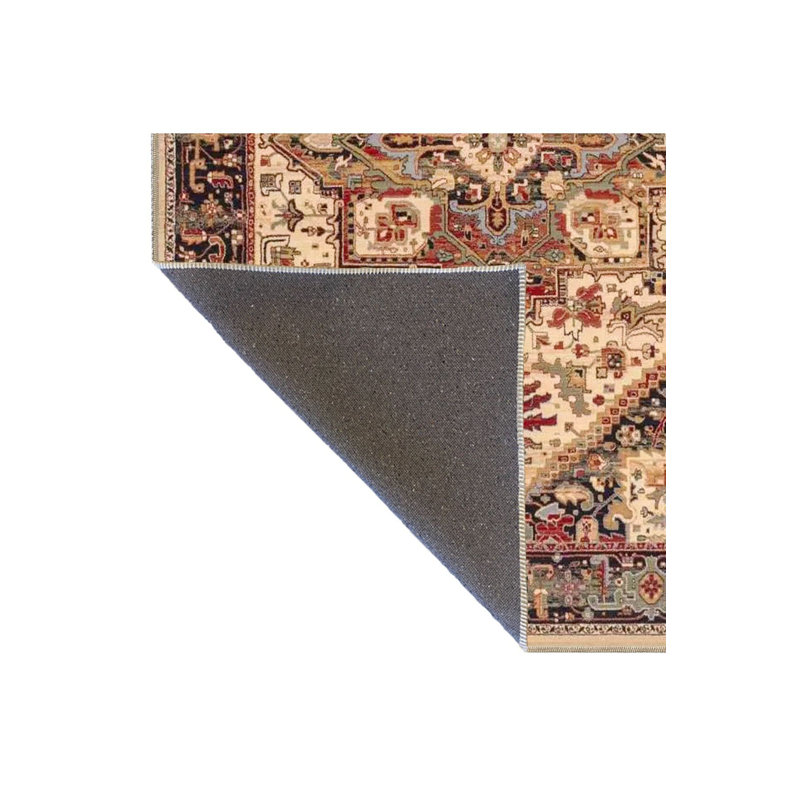 Tapis tissé à motif floral lavable, Tapis de couloir 3 pi 3 po x 9 pi 10 po