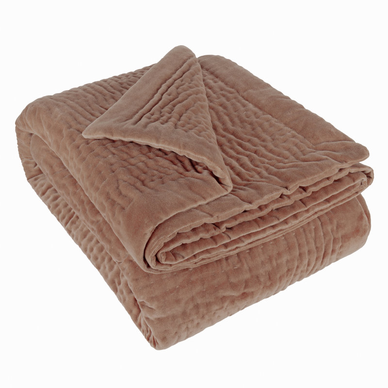 Haze Quilted Blanket, Dark Orange