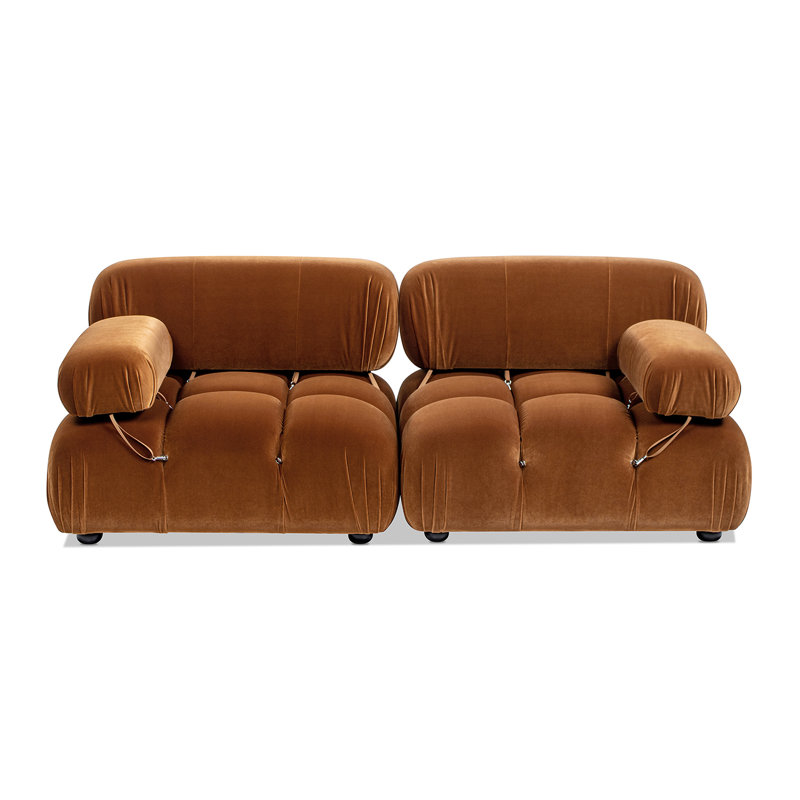 Berglund 72.5" Modular Modern 2-Piece Loveseat Sofa