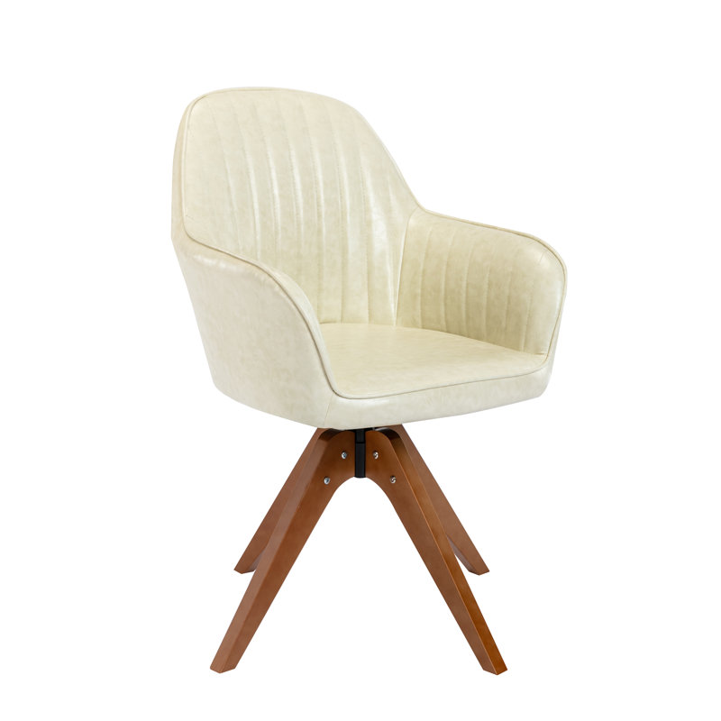 45.97cm H Upholstered Armchair, White PU