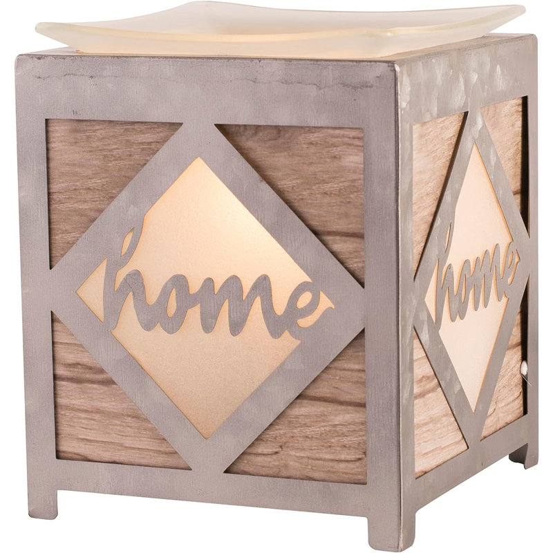 Rustic Wood and Metal Home Wax Melt Warmer