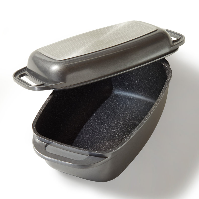 Bella Cucina Aluminum Rectangle Dutch Oven, 8.3L, Anthracite