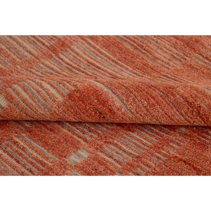 Tapis rouille de haute qualité noué à la main, Rectangle 10 pi x 14 pi