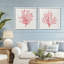 Ensemble de 2 giclées encadrées Rosy Pink Coral Branches, design par Janet Tava-619842612-619842617