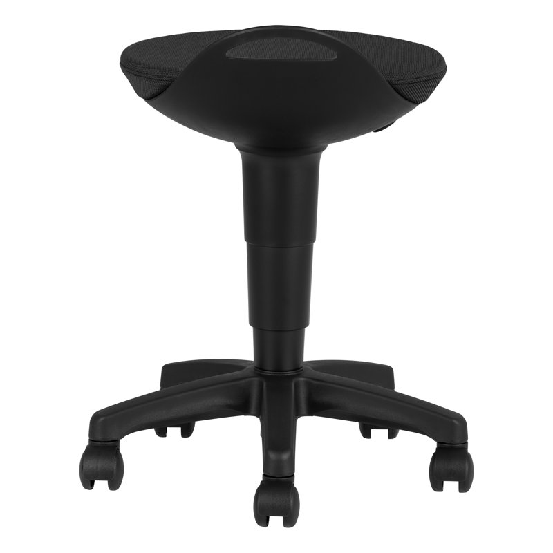 Tabouret roulant à hauteur réglable , Noir, noir, noir, noir