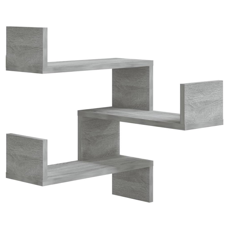 2 Piece Floating Shelf, White