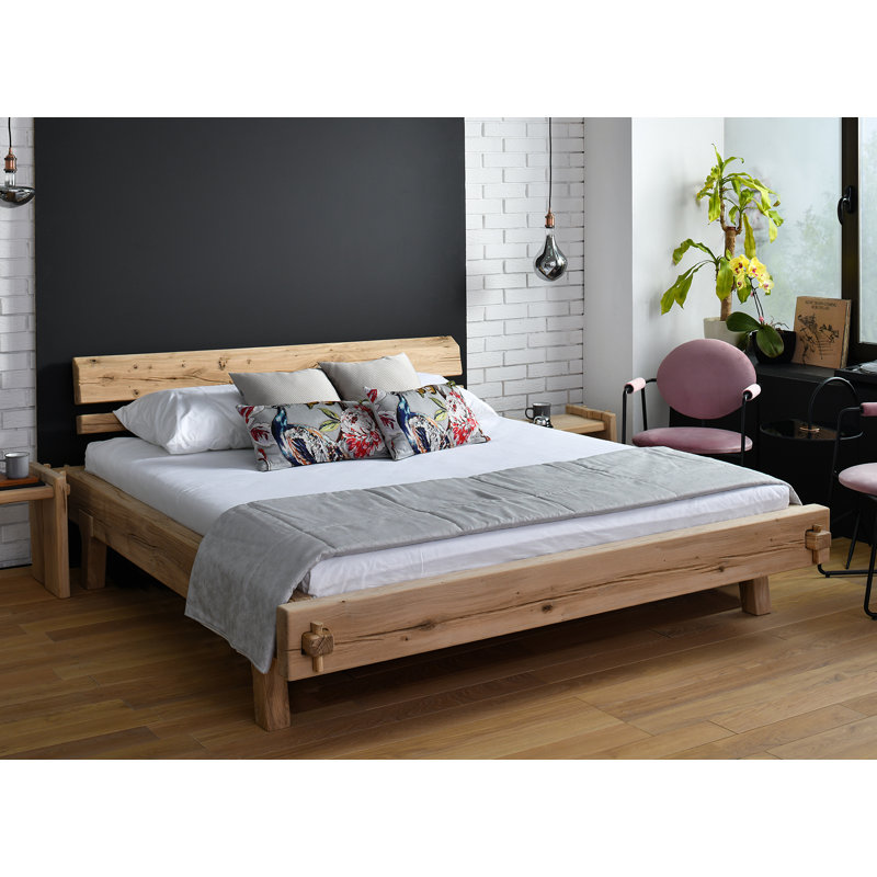 Rosas Solid Wood Bed, 140 x 200 cm
