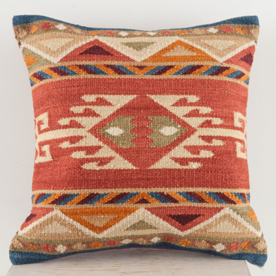 Lodge Geometric Wool Pillow Cover