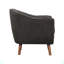 Chaise d'appoint Mid-Century moderne en chenille 1pc-636780128