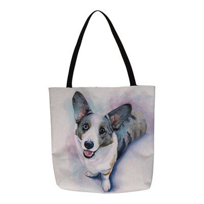  Multicolor Cotton Printed Square Tote Bag 18 x 18 Inch