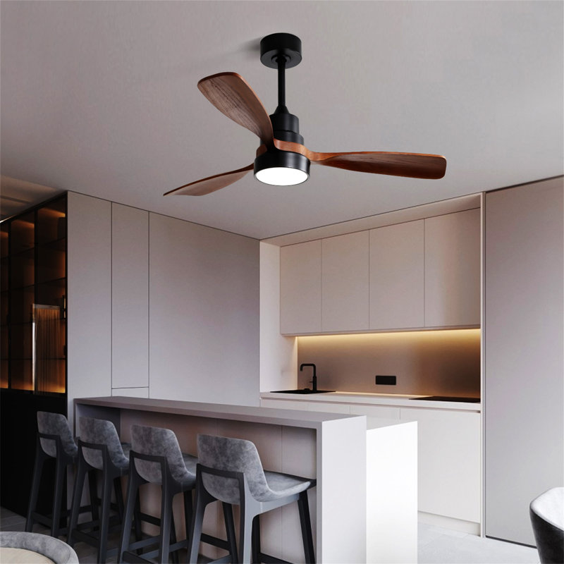 Ventilateur de plafond moderne 48 pouces avec 3 lumières