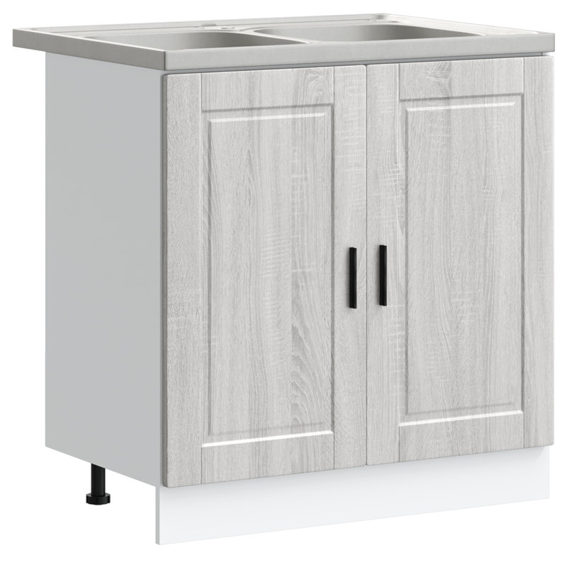 Porto Sink Base Cabinet Porto, Grey Sonoma