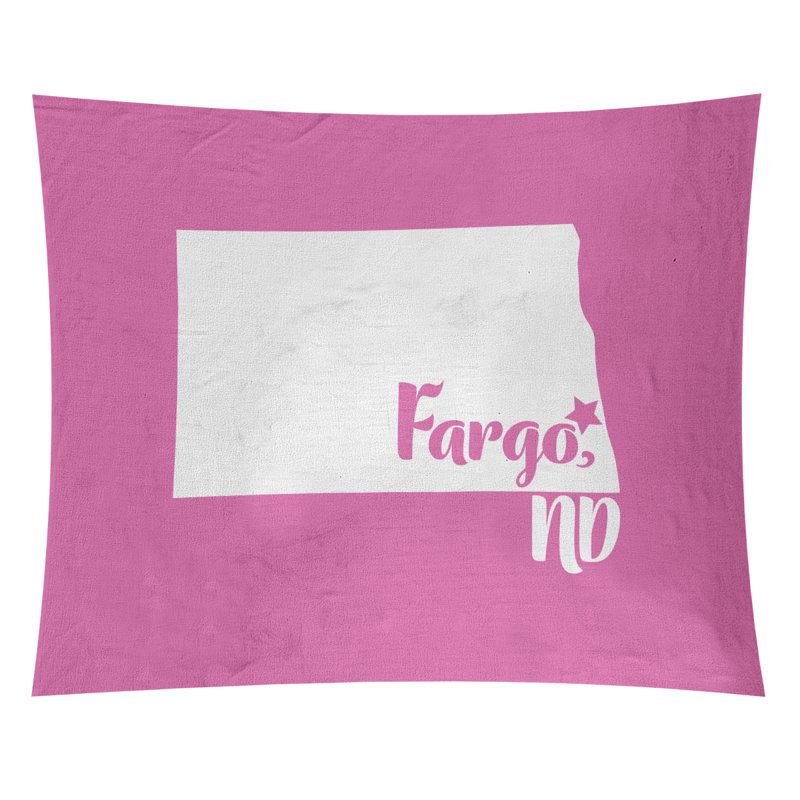 Tapisserie Fargo North Dakota, H 27,5 po x l 37,5 po, Rose