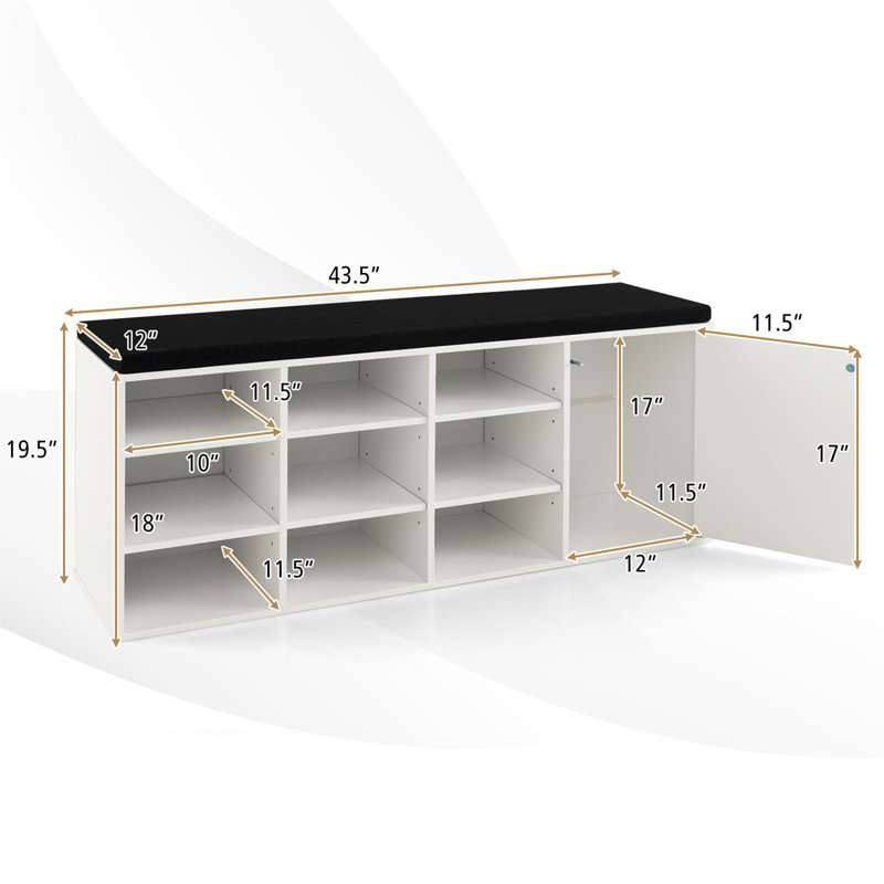 10 Pair Shoe Storage, White