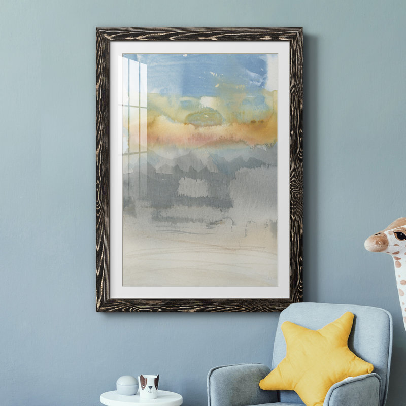 High Desert Sunset II - peinture encadrée, Cadre noir, H 31,5 po x l 23,5 po x P 1,5 po