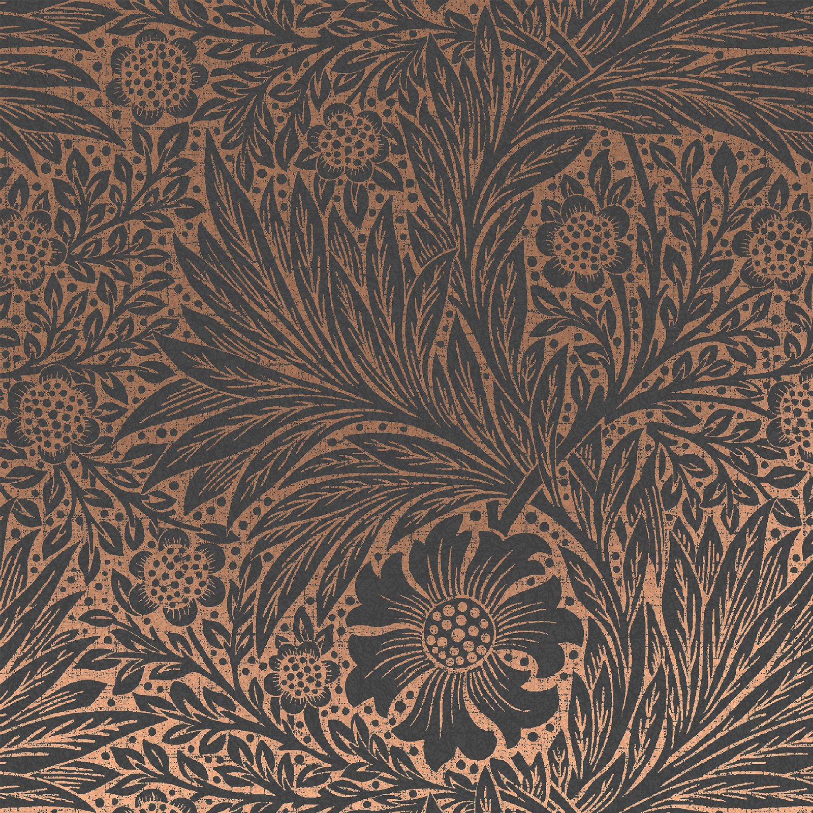 Floral Wallpaper, Charcoal
