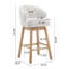 33,25 "Tabourets de comptoir pivotants rembourrés avec structure en bois d'hévéa massif pour bar à domicile, comptoir de cuisine (ensemble de 2)-527747629