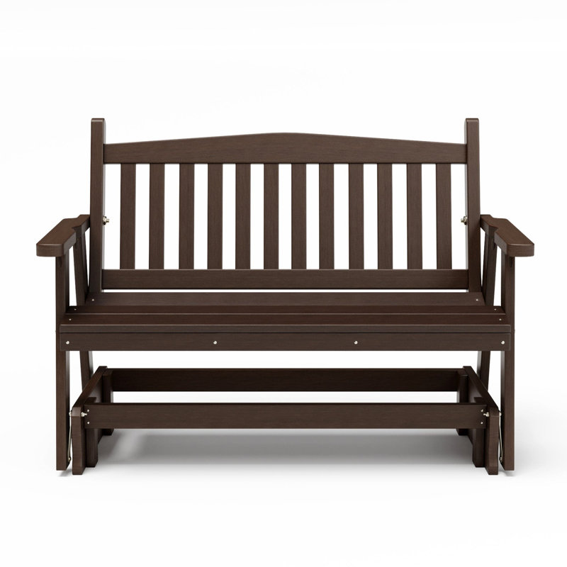  Fauteuil oscillant en composite de 5 pieds Amish Made Mission - Grain de bois de noyer brésilien