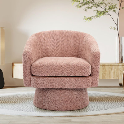 Fauteuil d'appoint rotatif à 360 ° en chenille moderne avec rangement, fauteuil rotatif pour salon, chambre à coucher ou bureau