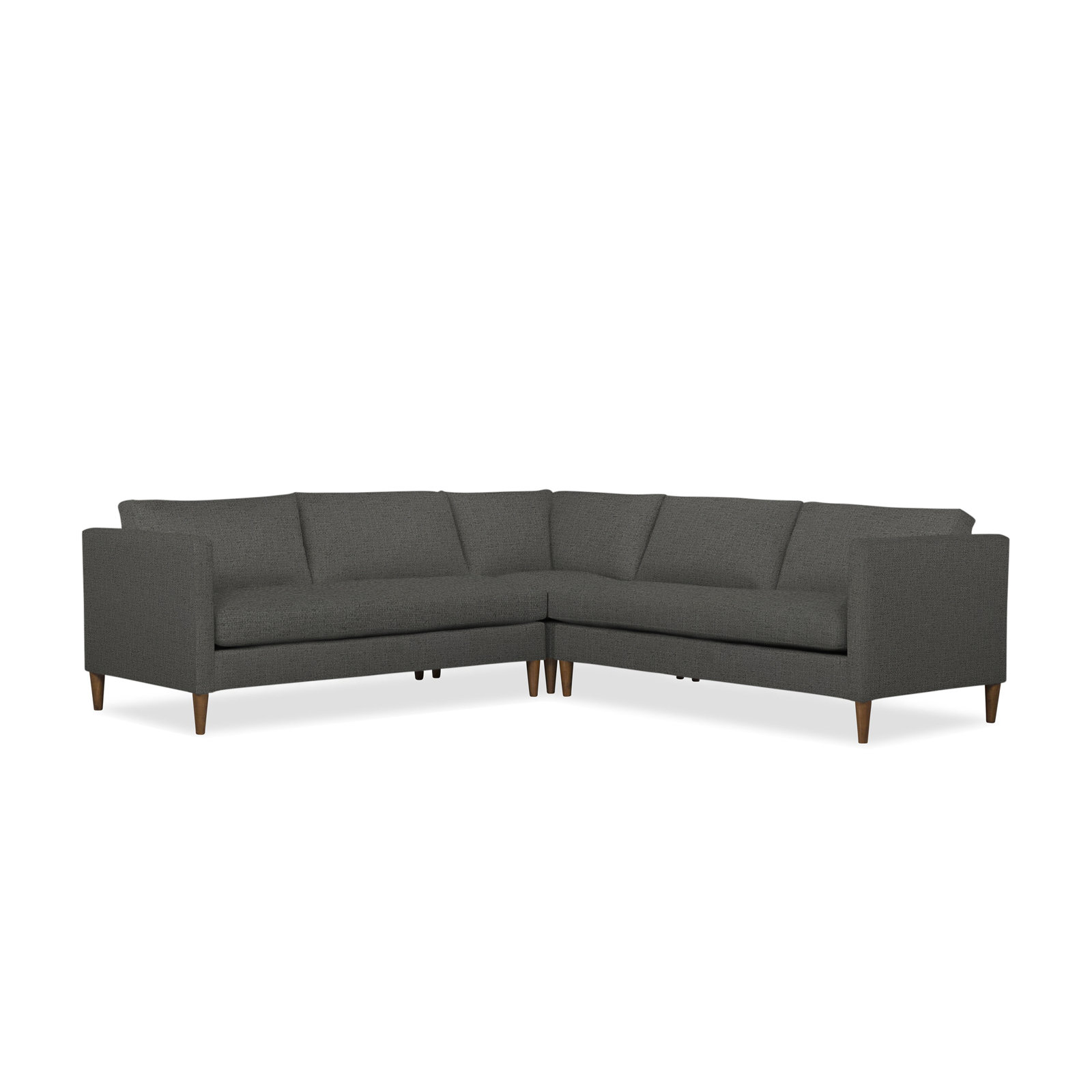 Clifford Sectional, Zuma Charcoal Textured Linen