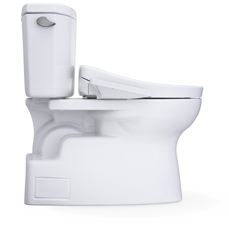 TOTO® WASHLET+® Vespin® II Two-Piece Elongated 1.28 GPF Toilet and WASHLET+® S2 Bidet Seat, Cotton White - MW4743346CEFG#01
