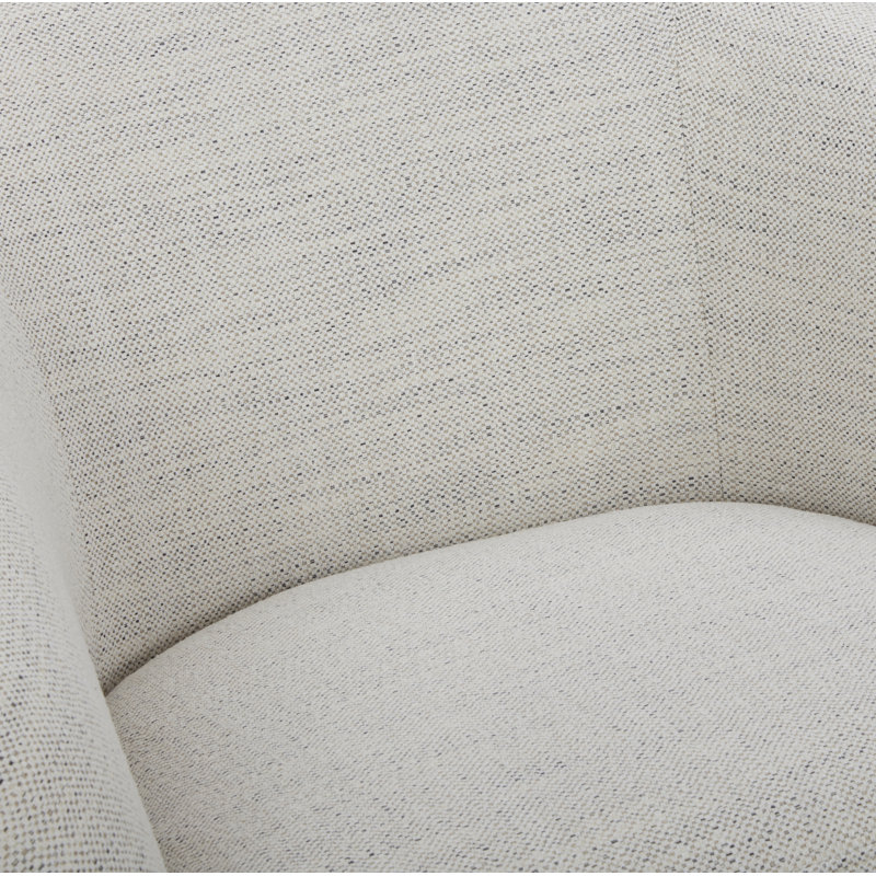 Fauteuil demi-tonneau pivotant avec repose-pieds Bennett, Tissu ivoire Prestige