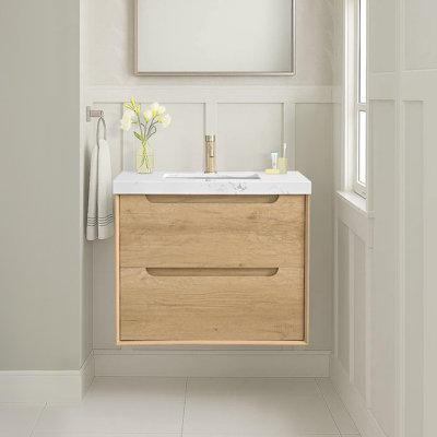 Rayea 30 Inch Floating Wall-mounted Bahtroom Vanity With Single Sink